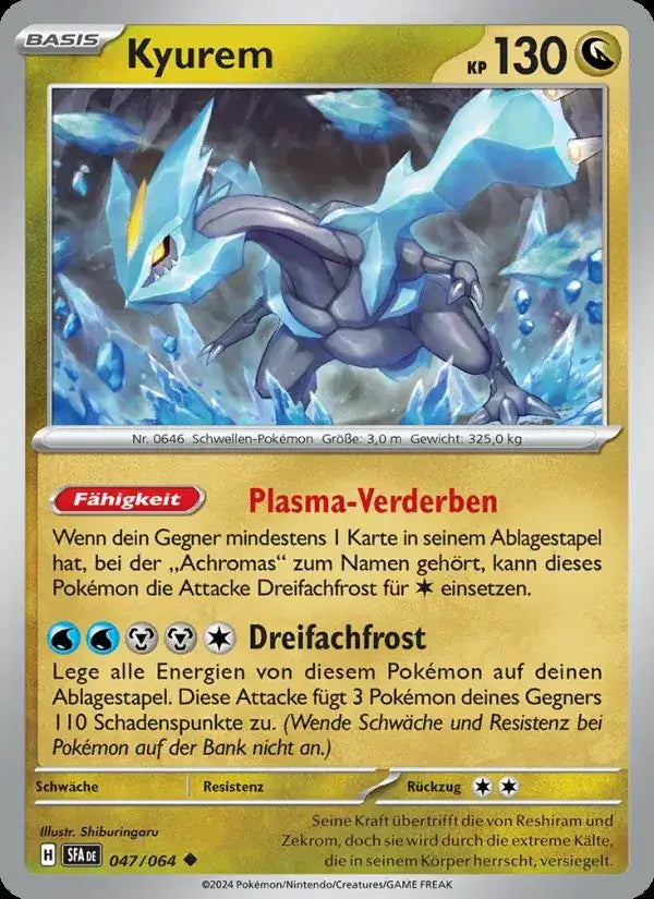 Kyurem 047/064 – Pokémon Nebel der Sagen Karte