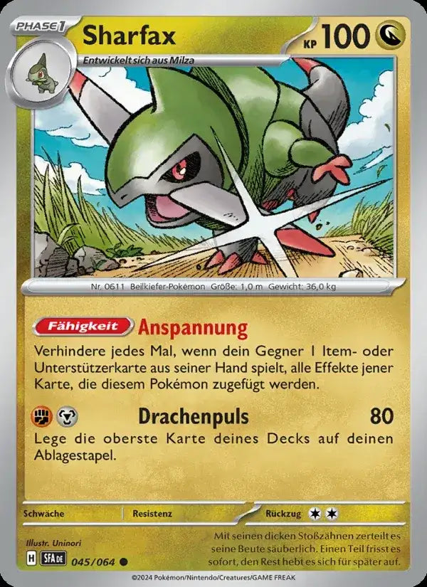 Sharfax 045/064 – Pokémon Nebel der Sagen Karte