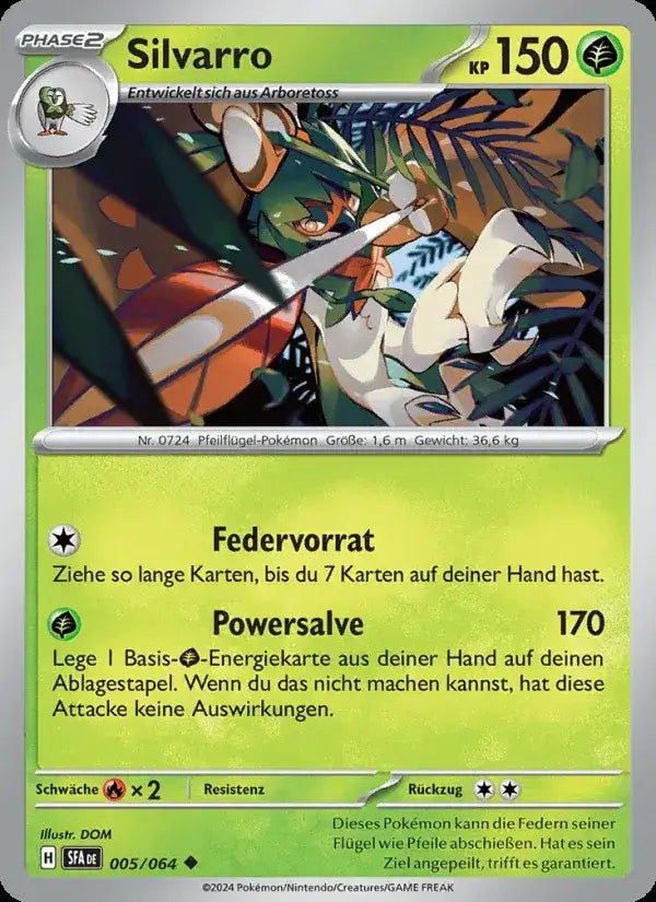 Silvarro 005/064 – Pokémon Nebel der Sagen Karte
