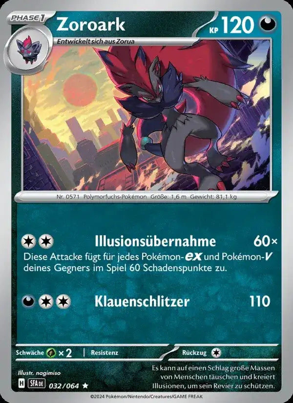 Zoroark 032/064 – Pokémon Nebel der Sagen Karte