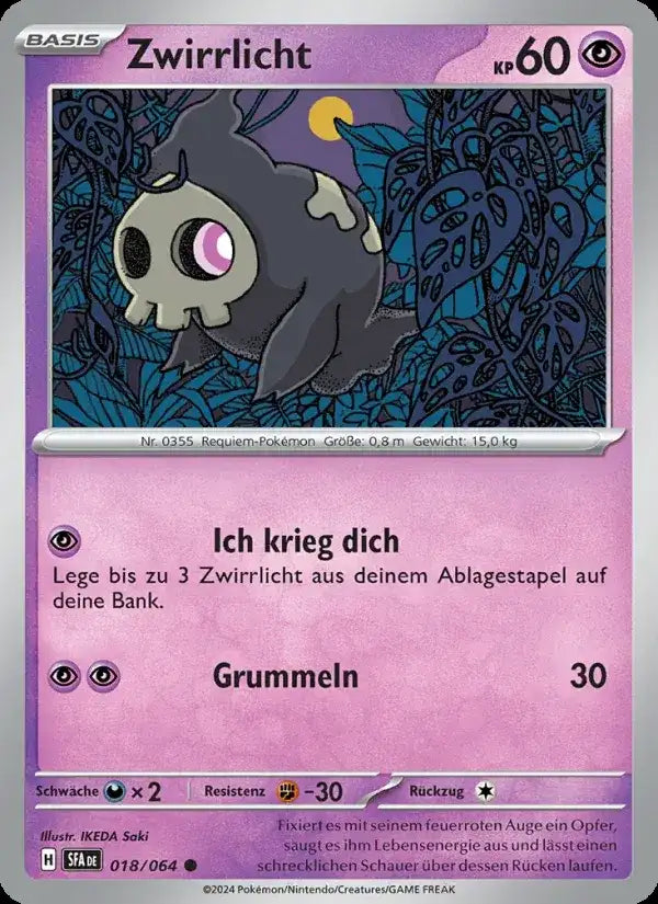 Zwirrlicht 018/064 – Pokémon Nebel der Sagen Karte