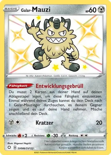 Galar Mauzi SV086/SV122 – Pokémon Glänzendes Schicksal Karte