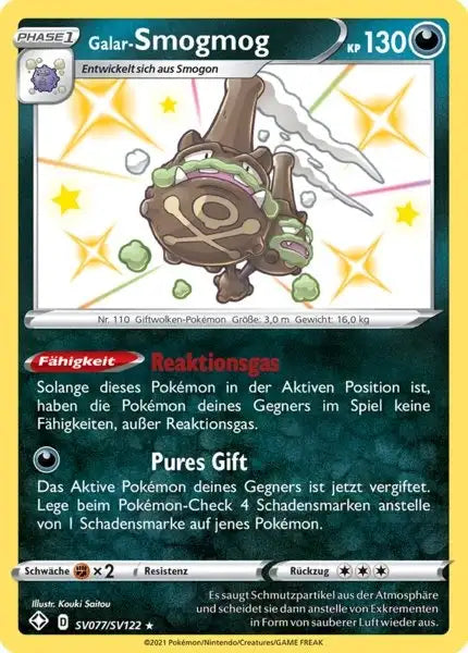 Galar Smogmog SV077/SV122 – Pokémon Glänzendes Schicksal Karte
