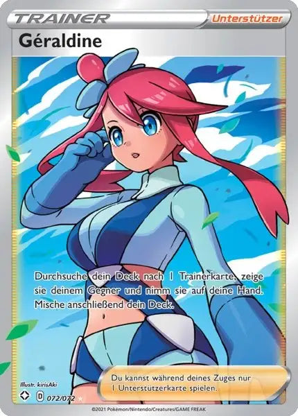 geraldine 072/072 – Pokémon Glänzendes Schicksal Karte