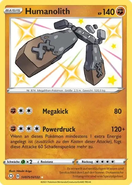Humanolith SV075/SV122 – Pokémon Glänzendes Schicksal Karte
