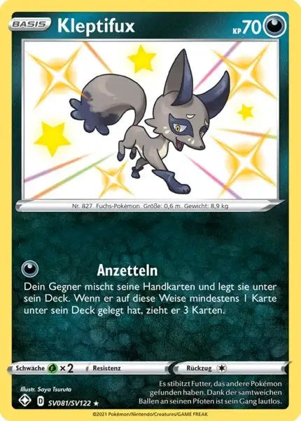 Kleptifux SV081/SV122 – Pokémon Glänzendes Schicksal Karte