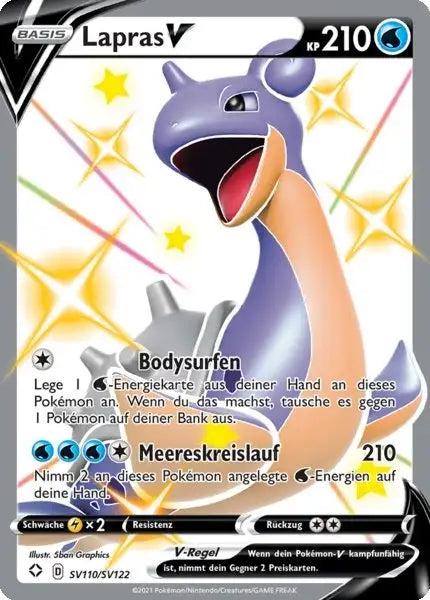 Lapras V SV110/SV122 – Pokémon Glänzendes Schicksal Karte