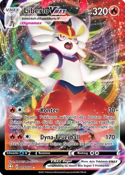 liberlo vmax 019/072 – Pokémon Glänzendes Schicksal Karte