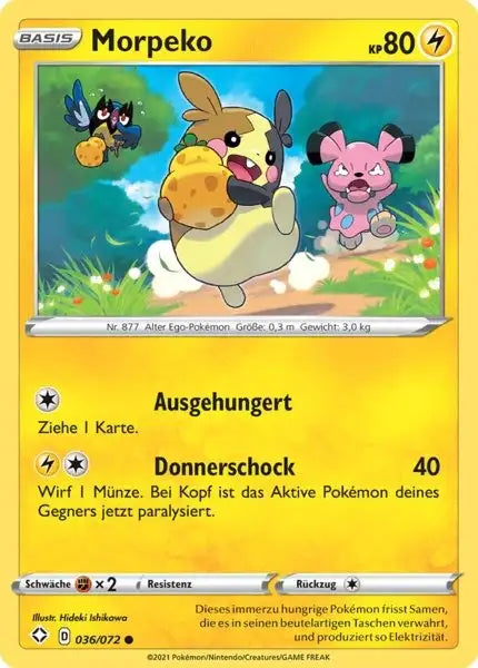 morpeko 036/072 – Pokémon Glänzendes Schicksal Karte