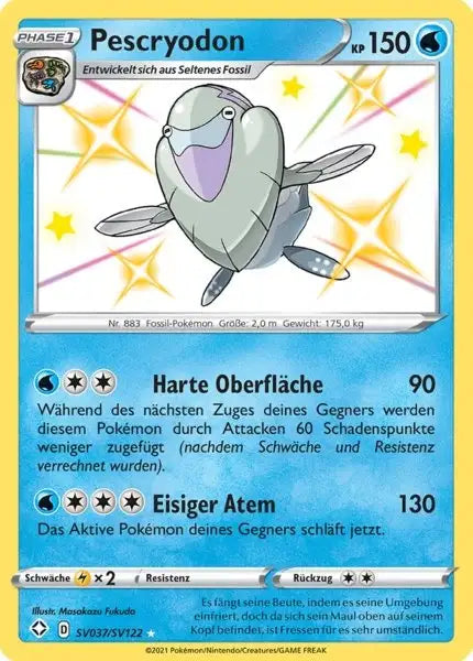 Pescryodon SV037/SV122 – Pokémon Glänzendes Schicksal Karte