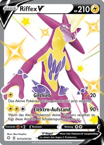 Riffex V SV112/SV122 – Pokémon Glänzendes Schicksal Karte