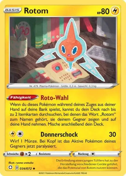 rotom 034/072 – Pokémon Glänzendes Schicksal Karte