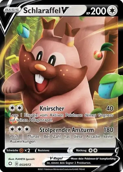 schlaraffel v 053/072 – Pokémon Glänzendes Schicksal Karte