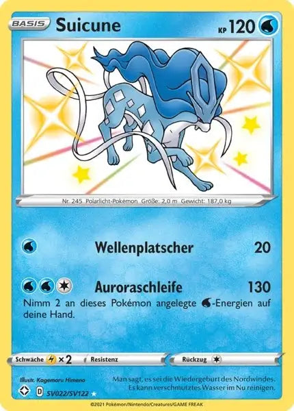 Suicune SV022/SV122 – Pokémon Glänzendes Schicksal Karte