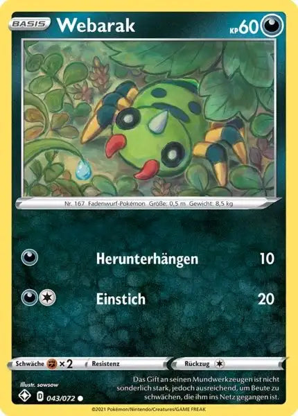 webarak 043/072 – Pokémon Glänzendes Schicksal Karte