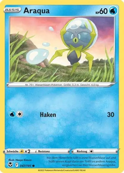 Araqua 047/195 – Pokémon Silberne Sturmwinde Karte
