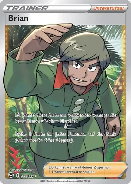 Brian 188/195 – Pokémon Silberne Sturmwinde Karte