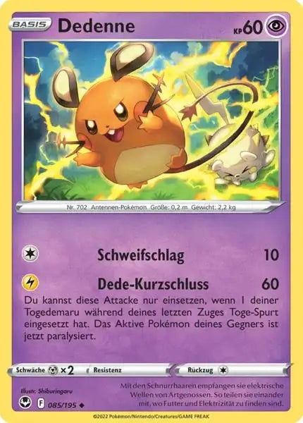 Dedenne 085/195 – Pokémon Silberne Sturmwinde Karte