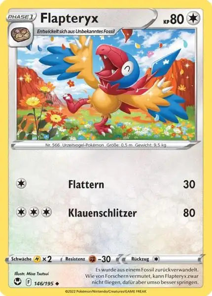 Flapteryx 146/195 – Pokémon Silberne Sturmwinde Karte
