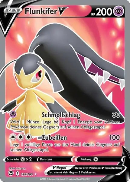 Flunkifer V 178/195 – Pokémon Silberne Sturmwinde Karte