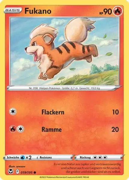 Fukano 019/195 – Pokémon Silberne Sturmwinde Karte