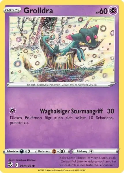 Grolldra 087/195 – Pokémon Silberne Sturmwinde Karte