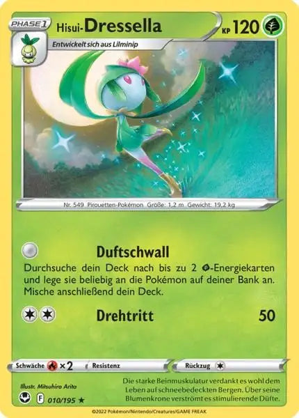 Hisui Dressella 010/195 – Pokémon Silberne Sturmwinde Karte