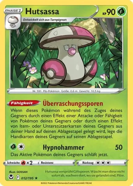 Hutsassa 012/195 – Pokémon Silberne Sturmwinde Karte