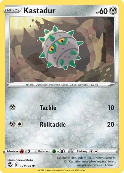Kastadur 121/195 – Pokémon Silberne Sturmwinde Karte