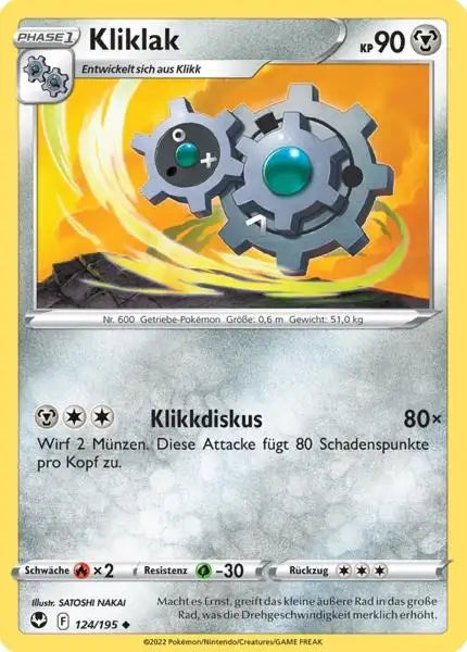 Kliklak 124/195 – Pokémon Silberne Sturmwinde Karte