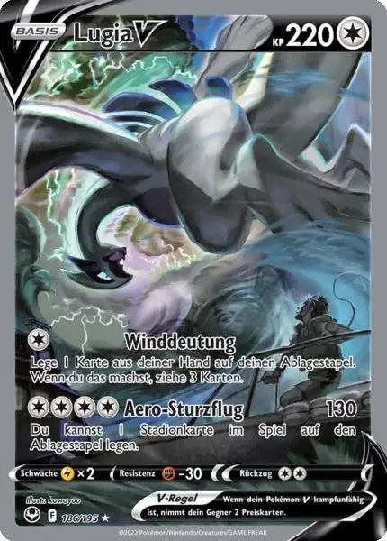 Lugia V 186/195 – Pokémon Silberne Sturmwinde Karte