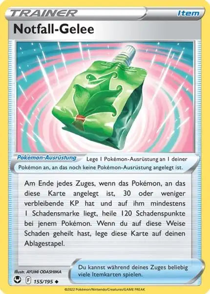 Notfall Gelee 155/195 – Pokémon Silberne Sturmwinde Karte