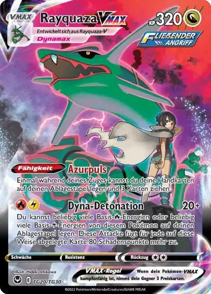 Rayquaza VMAX TG20 – Pokémon Silberne Sturmwinde Karte
