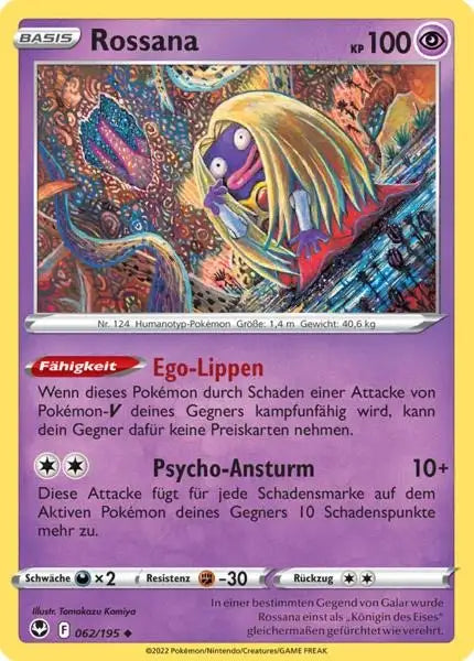 Rossana 062/195 – Pokémon Silberne Sturmwinde Karte