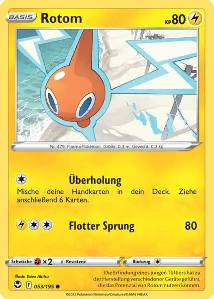 Rotom 053/195 – Pokémon Silberne Sturmwinde Karte
