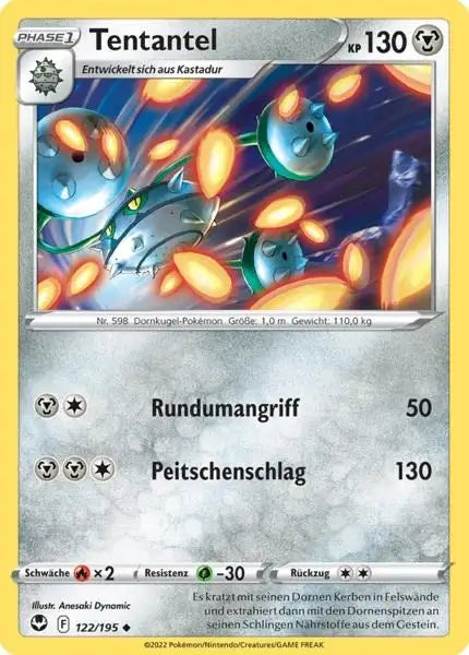 Tentantel 122/195 – Pokémon Silberne Sturmwinde Karte