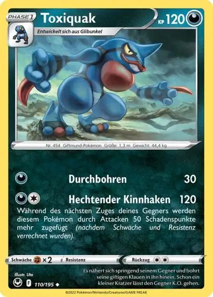 Toxiquak 110/195 – Pokémon Silberne Sturmwinde Karte