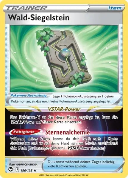 Wald Siegelstein 156/195 – Pokémon Silberne Sturmwinde Karte