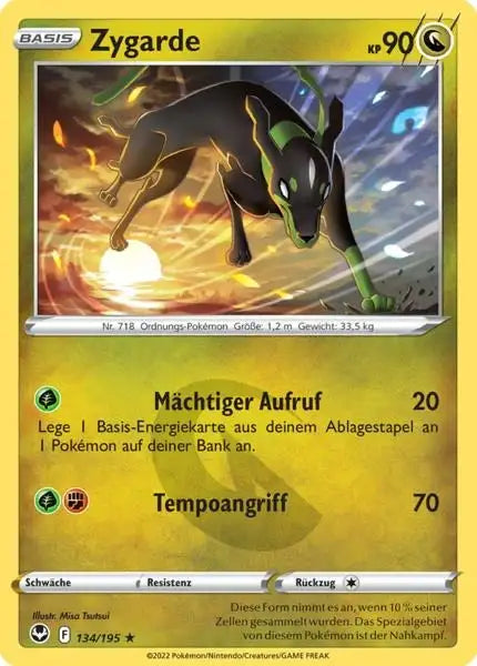 Zygarde 134/195 – Pokémon Silberne Sturmwinde Karte