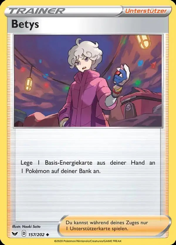 betys 157/202 – Pokémon Schwert & Schild Karte