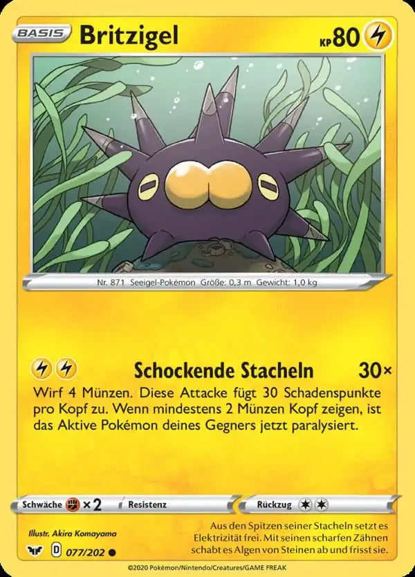 britzigel 077/202 – Pokémon Schwert & Schild Karte