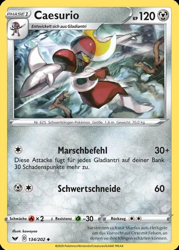 caesurio 134/202 – Pokémon Schwert & Schild Karte