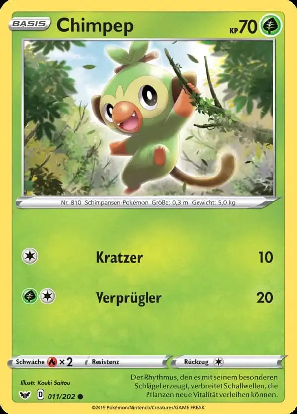 chimpep 011/202 – Pokémon Schwert & Schild Karte
