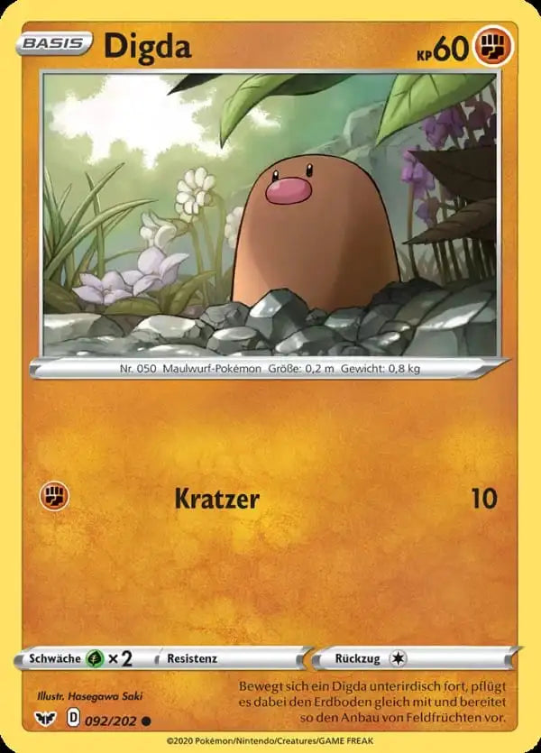 digda 092/202 – Pokémon Schwert & Schild Karte