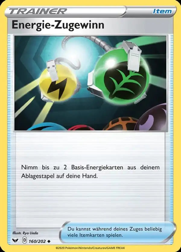 energie zugewinn 160/202 – Pokémon Schwert & Schild Karte