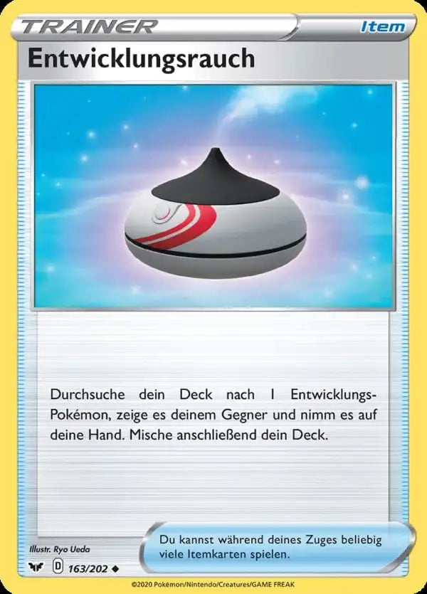 entwicklungsrauch 163/202 – Pokémon Schwert & Schild Karte