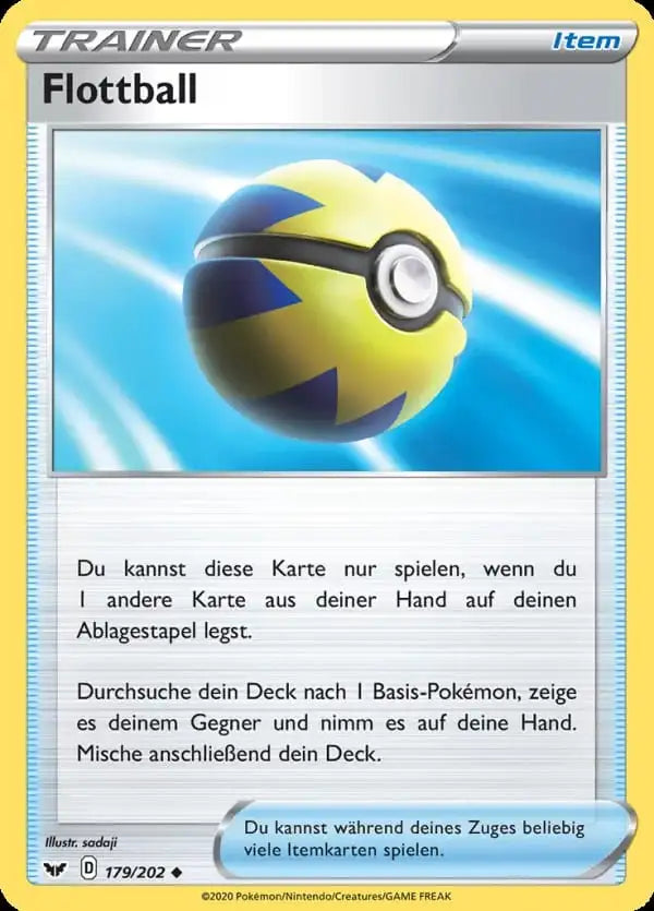 flottball 179/202 – Pokémon Schwert & Schild Karte