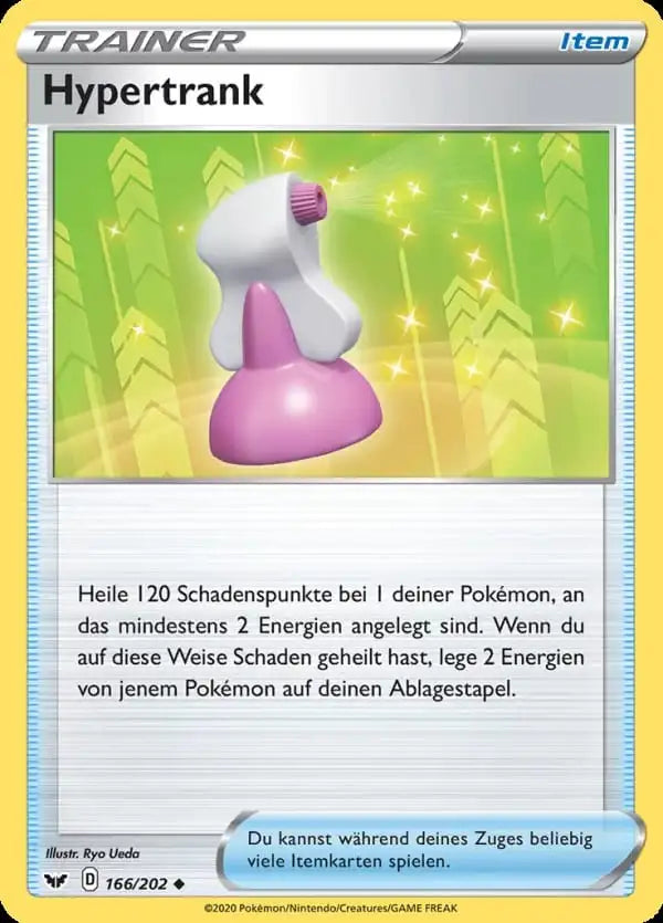 hypertrank 166/202 – Pokémon Schwert & Schild Karte