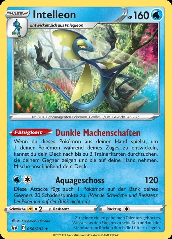 intelleon 058/202 – Pokémon Schwert & Schild Karte