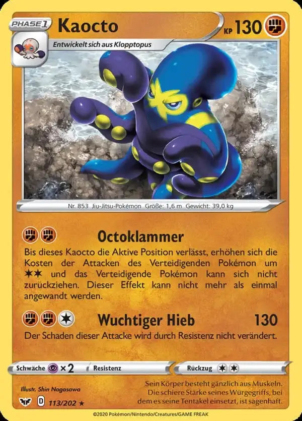 kaocto 113/202 – Pokémon Schwert & Schild Karte